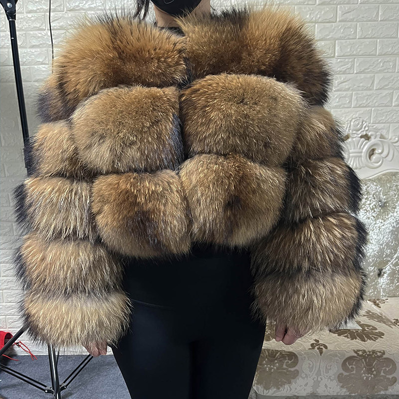 Winter Clothing Stores - Топы больших размеров, коричневые меховые Maomaokong