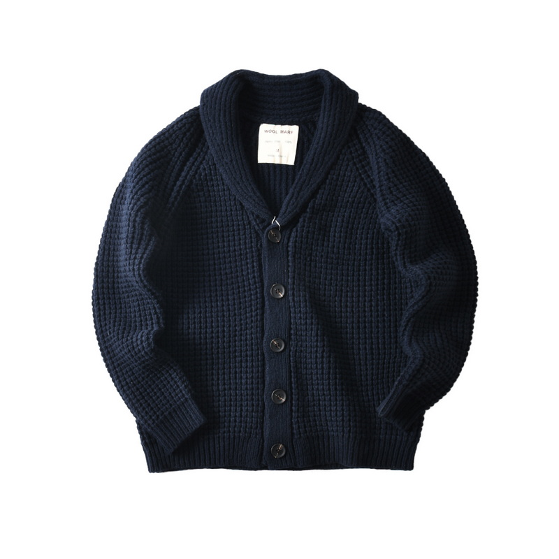Wool Blend Coat - Европейский винтажный массивный вязаный свитер из