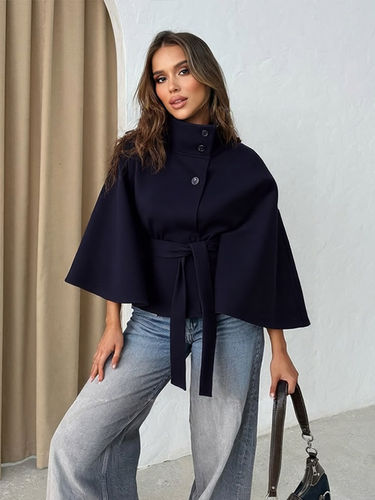 Wool Blend Coat - Элегантное укороченное пальто из шерстяной смеси