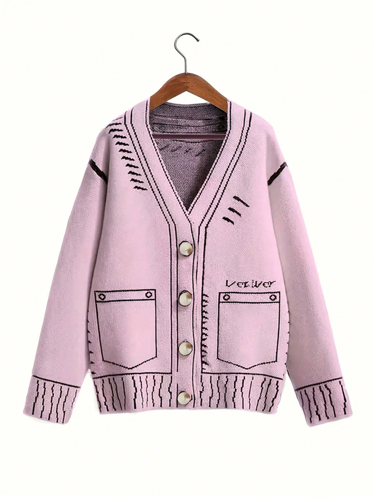 Winter Clothing Stores - Женский кардиган на пуговицах больших размеров,