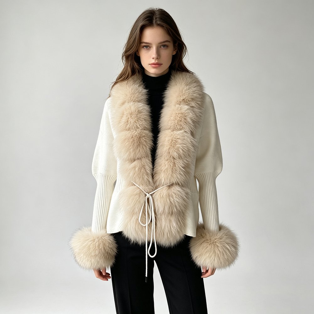 Wool Blend Coat - Женский свитер Jxwatcher с отделкой из