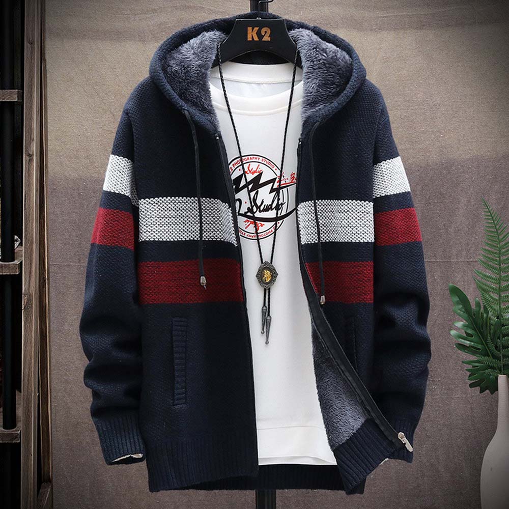 Мужской полосатый свитер, паль – обзор и цена Wool Blend Coat