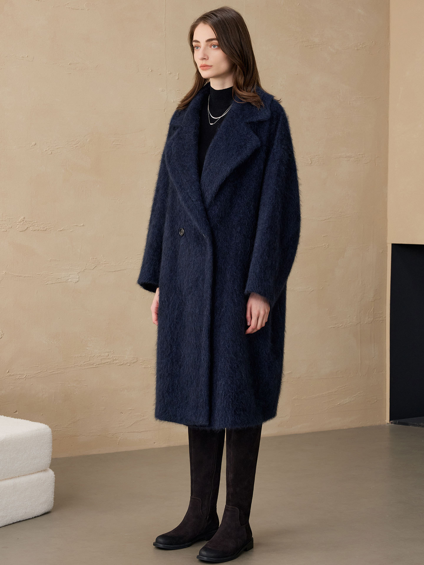 Женский шерстяной пиджак Allin – обзор и цена Wool Blend Coat