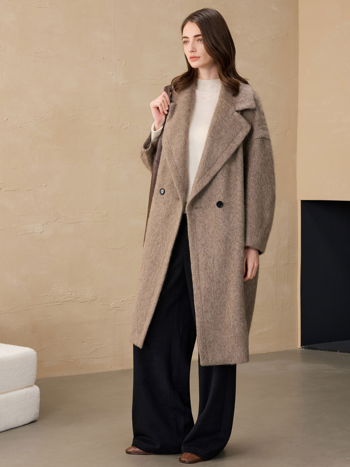 Женский шерстяной пиджак Allin – обзор и цена Wool Blend Coat