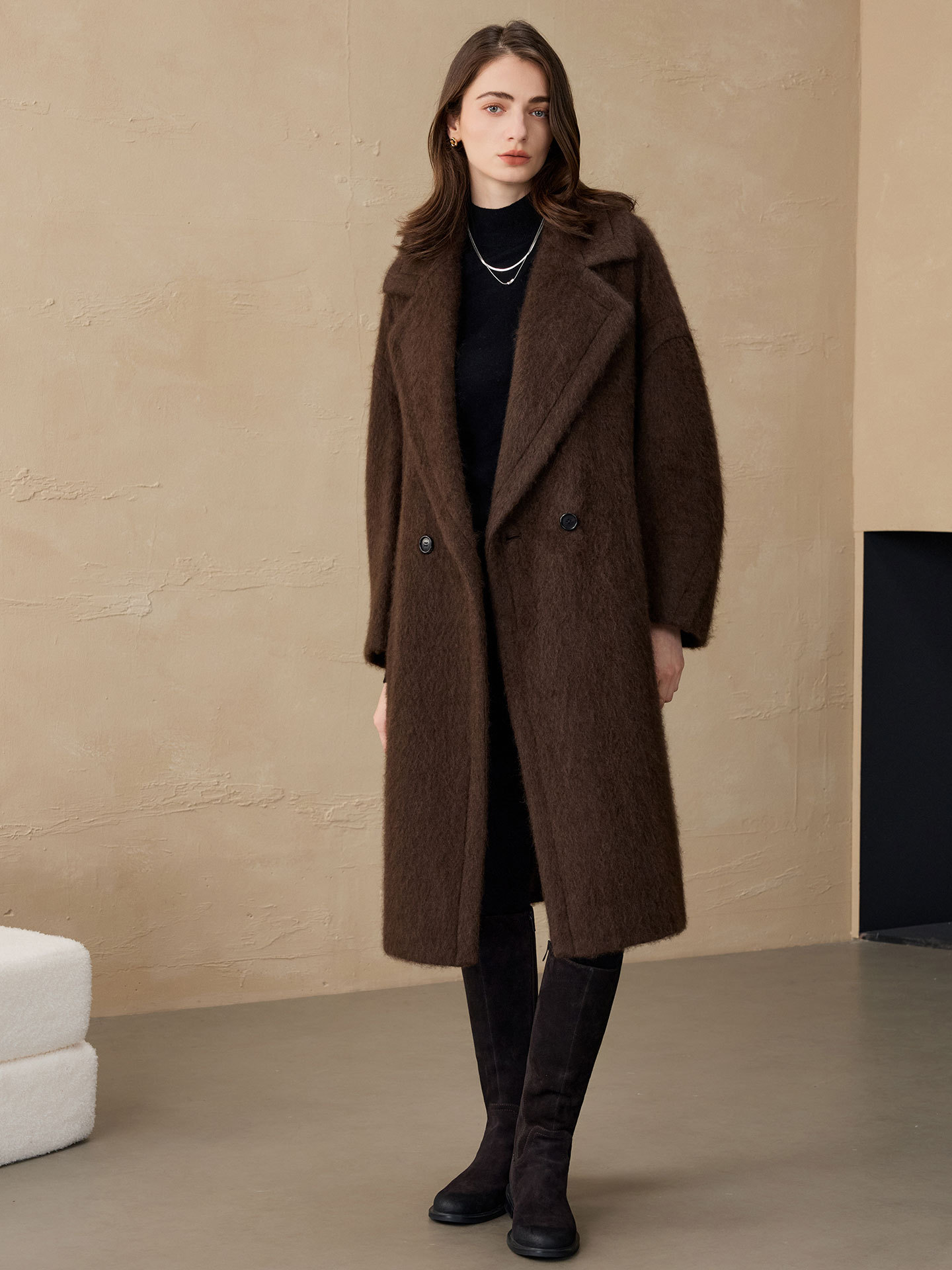 Женский шерстяной пиджак Allin – обзор и цена Wool Blend Coat