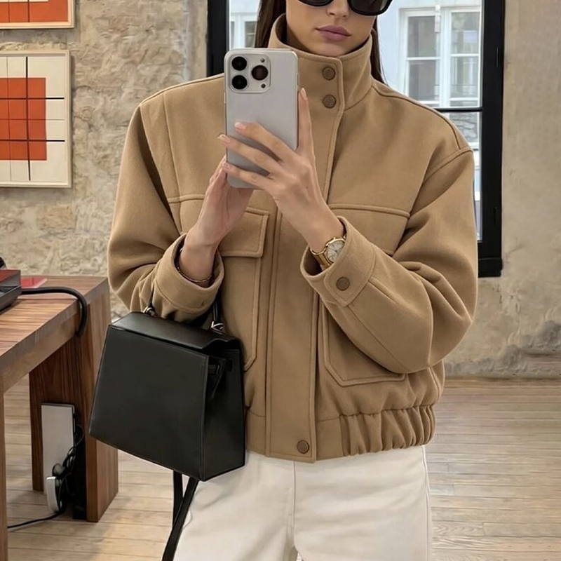 Минималистичная женская куртка – обзор и цена Wool Blend Coat