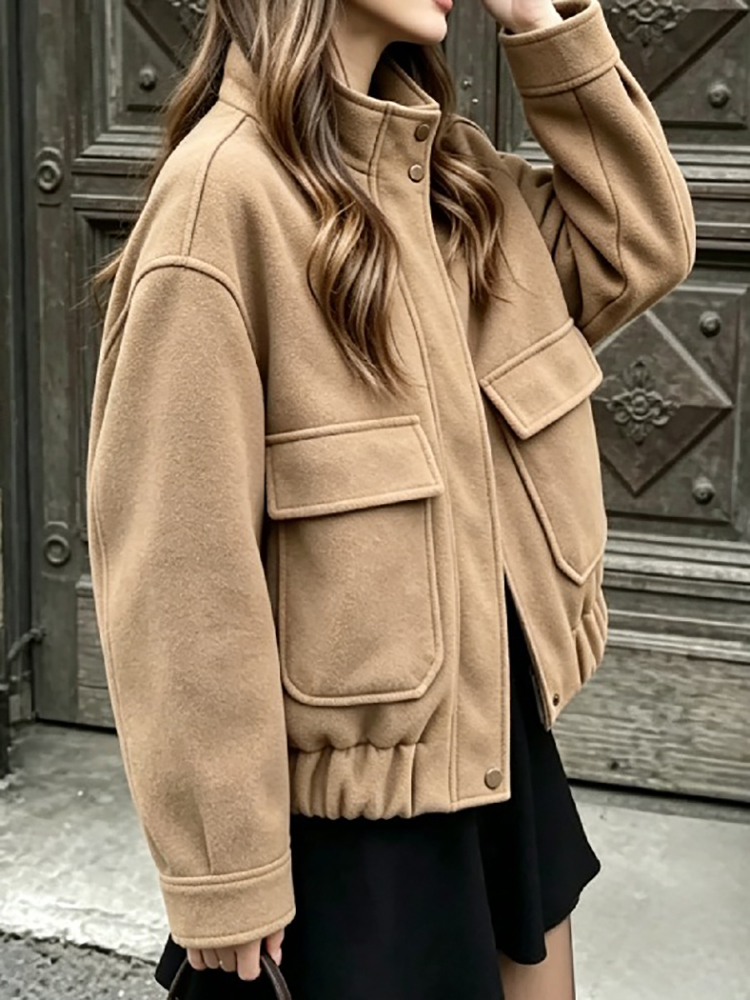 Минималистичная женская куртка – обзор и цена Wool Blend Coat