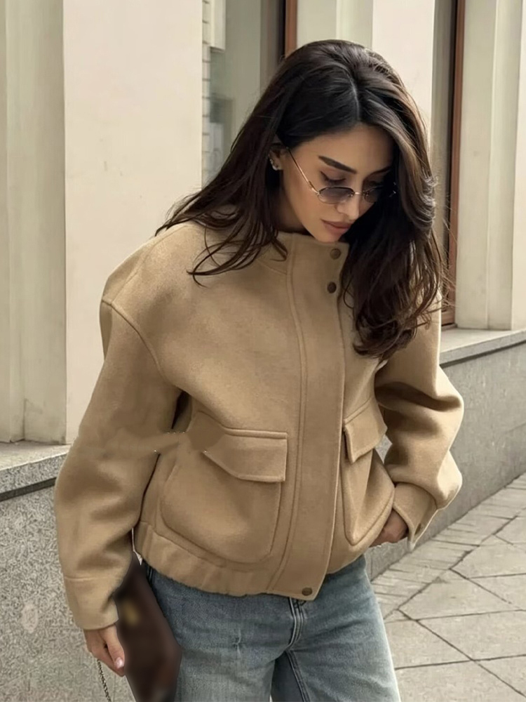 Минималистичная женская куртка – обзор и цена Wool Blend Coat